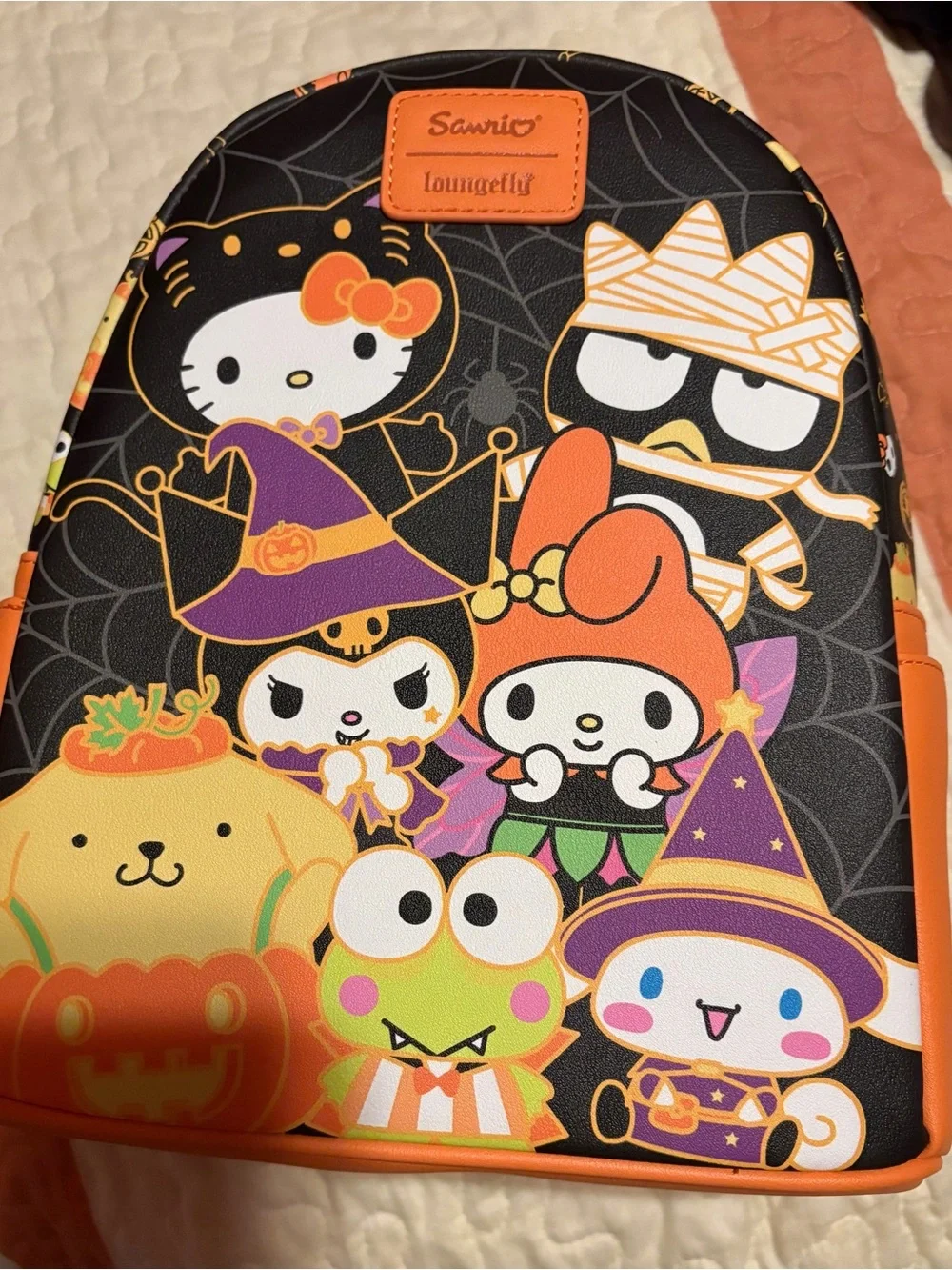 Loungefly Kids Halloween Sanrio Character Backpack - Black & Orange & Purple